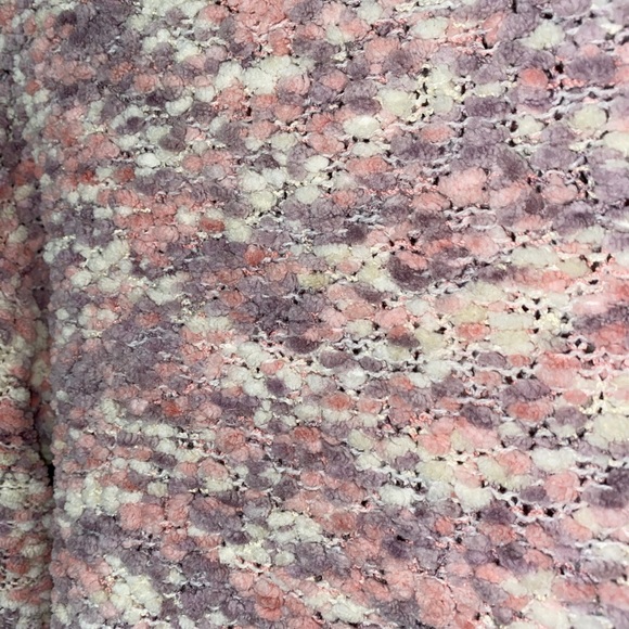 Candies multi colored short sweater in purples, pinks, grays in XS - Picture 5 of 6